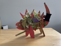 The original kids's art photo: A 3D Cardboard Dinosaur
